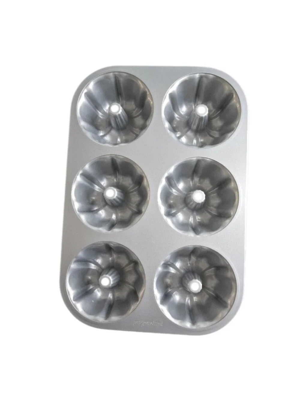 Pampered Chef Blue 6-Cavity Mini Bundt Pan